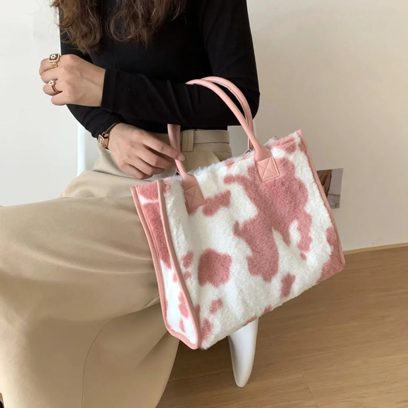 Bolsa de Mão Retro com Estampa de Leopardo em Couro - Design Acolchoado - Pequena e Fashion para Mulheres